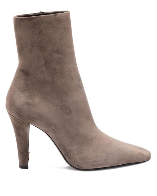 Saint Laurent Brown Stiefel Mit Spitzer Kappe