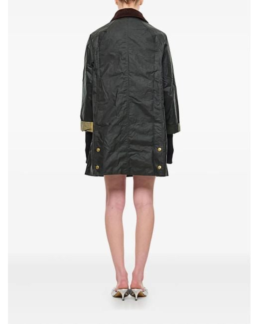 Barbour Black Button-Cotton Coat