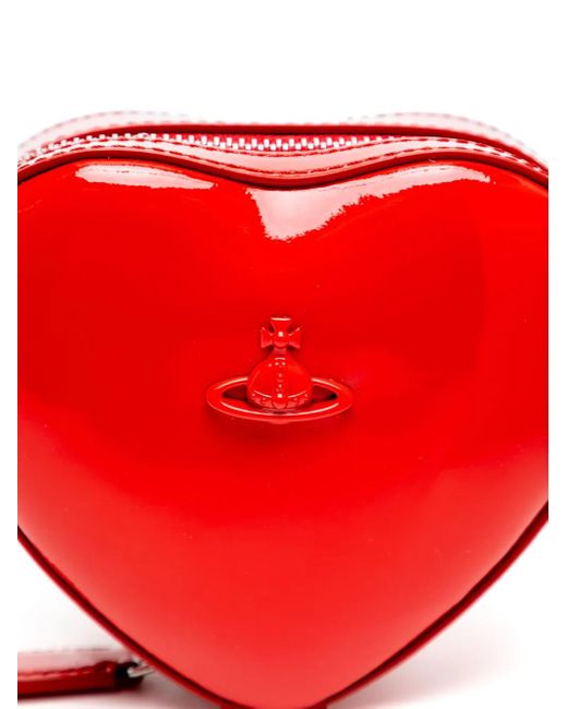 Vivienne Westwood Red Mini Heart Patent Crossbody Bag