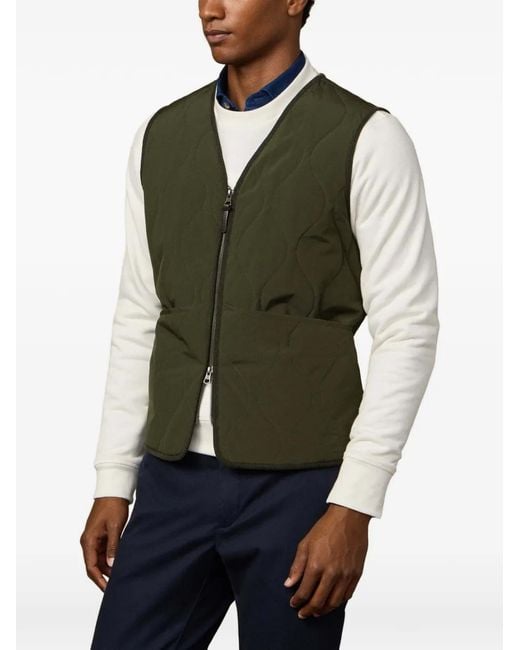 Chaleco Acolchado Con Cremallera Hackett de hombre de color Green