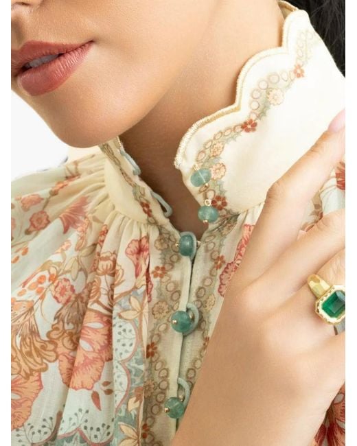Octavia Elizabeth Green Hidden Gem Emerald Earrings