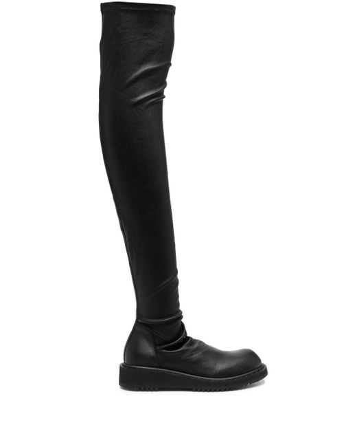 rick owens black creeper stocking boots