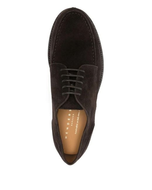 Henderson Brown Suede Oxford Shoes for men