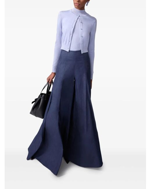 Carolina Herrera クロップド カーディガン Blue