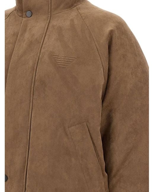 メンズ Emporio Armani リバーシブル ボンバージャケット Brown