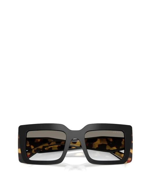 Prada Black Rectangle-Frame Sunglasses
