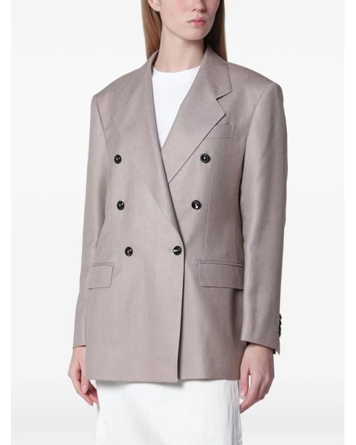 Tagliatore Gray Double-Breasted Blazer