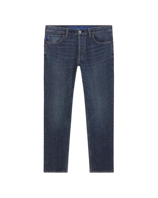 HUGO Blue Straight-Leg Jeans for men