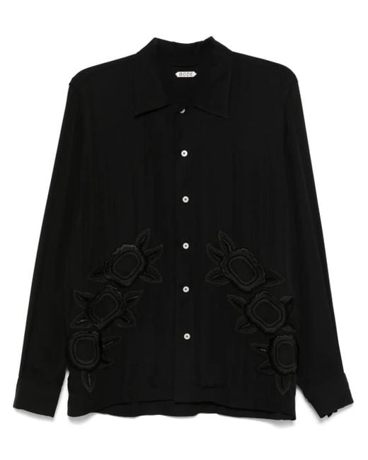 Bode Black Midnight Daffodil Shirt for men