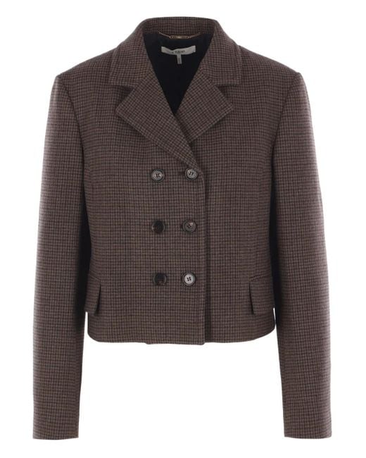 Chaqueta con pied de poule y doble botonadura Chloé de color Gray