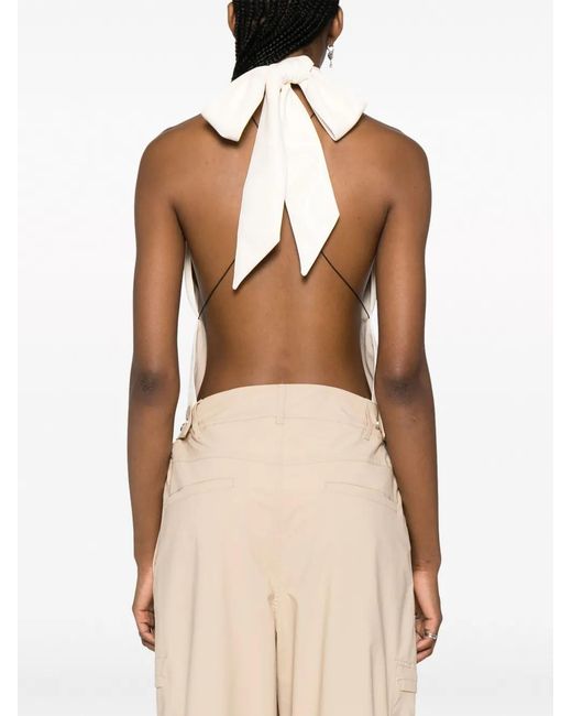 Philosophy Di Lorenzo Serafini White Halterneck Sleeveless Top