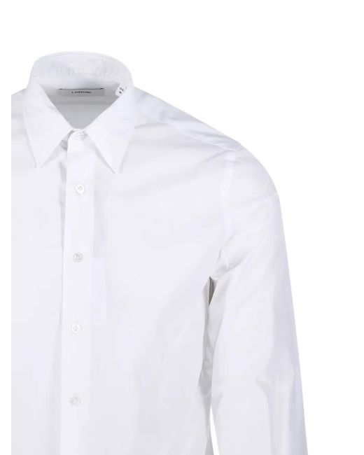 Lardini White Long-Sleeve Button-Down Shirt for men