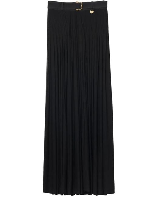 Burberry Maxi-Plooirok in het Black