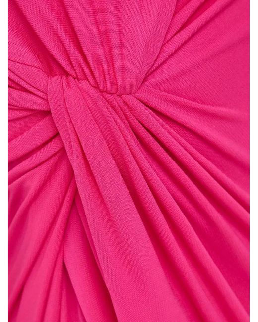 Abito Lungo Asimmetrico di Pinko in Pink