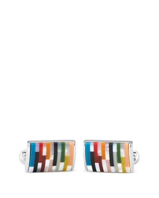 Paul Smith White Multi-Colour Cufflinks for men