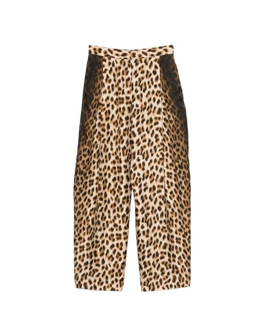 Sportmax Natural Leopard Trousers