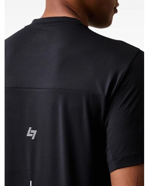 EA7 Black Logo-Print T-Shirt for men