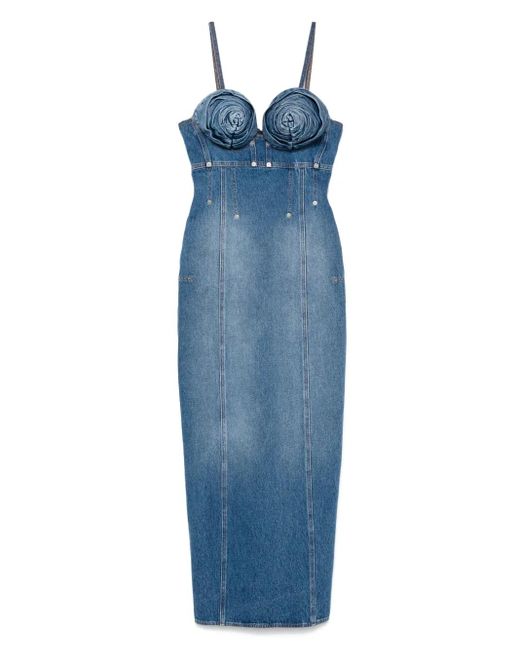 Jean Paul Gaultier Blue Jeans-Maxikleid