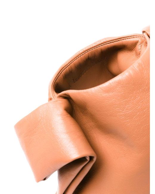 Nanushka Brown Jen Leather Clutch Bag