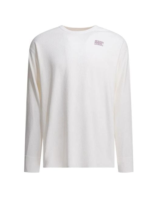 Kapital White Textured Long-Sleeve T-Shirt for men