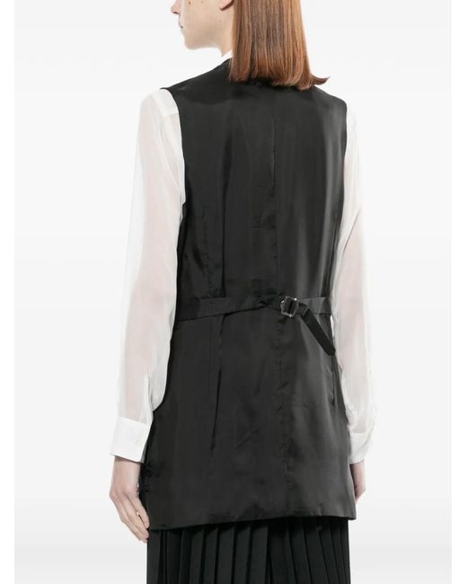Comme des Garçons Black Button Vest Coat