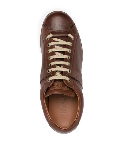 Camper Brown Pelotas Ariel Leather Sneakers for men