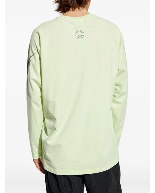 Adidas Green Logo Long-Sleeved T-Shirt for men