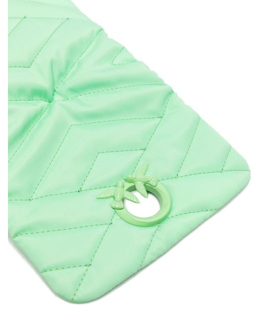 Pinko Green Love Click Puff Baby Crossbody Bag