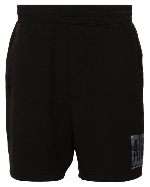 Shorts sportivi con stampa di Armani Exchange in Black da Uomo