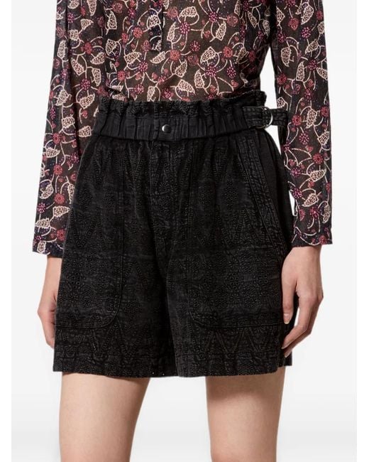Isabel Marant Black Kisha Shorts