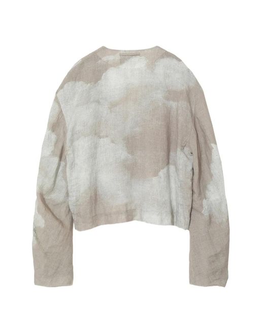 Undercover White Button Printed Jacket for men