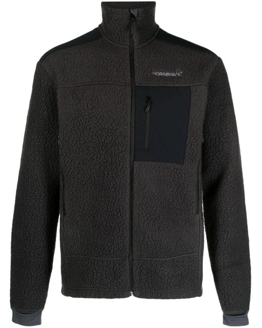 Norrona Black Trollveggen Thermal Pro Fleece-texture Jacket for men