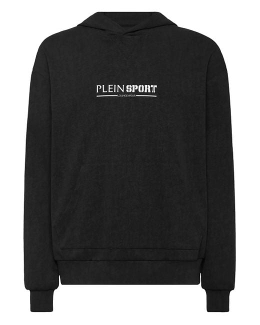 Philipp Plein Black Cotton Hoodie for men