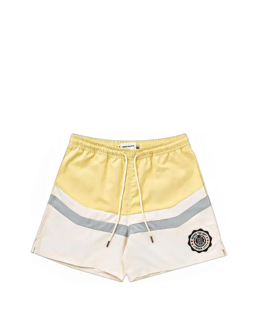 Honor The Gift White Poly Logo-Patch Panelled Shorts for men