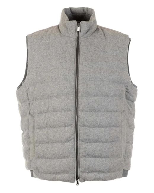 Paul & Shark Gray Quilted Vest for men