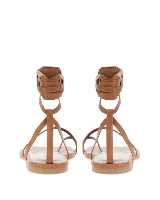 Staud White Gladiator Toe Sandals