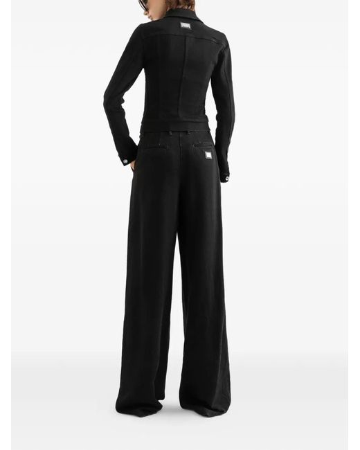 Dolce & Gabbana Black Buttoned Denim Jacket