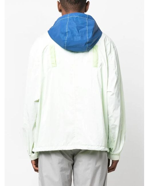 Stone Island White Contrast Hood Blouson Jacket for men
