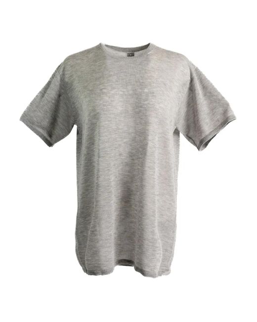 Totême Gray Short-Sleeve T-Shirt