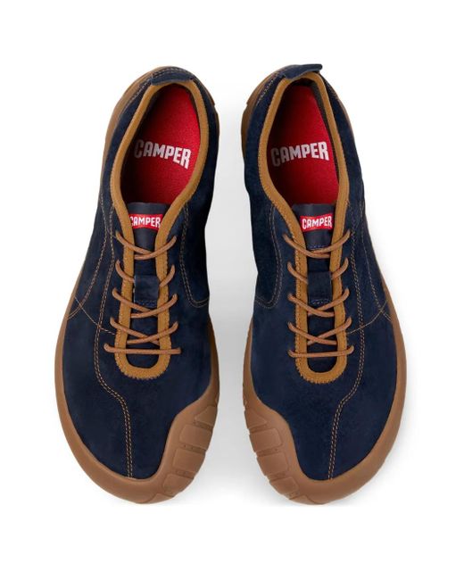 メンズ Camper レースアップ レザースニーカー Blue