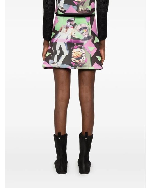 The Artistylist White Popstar Graphic-Print Skirt