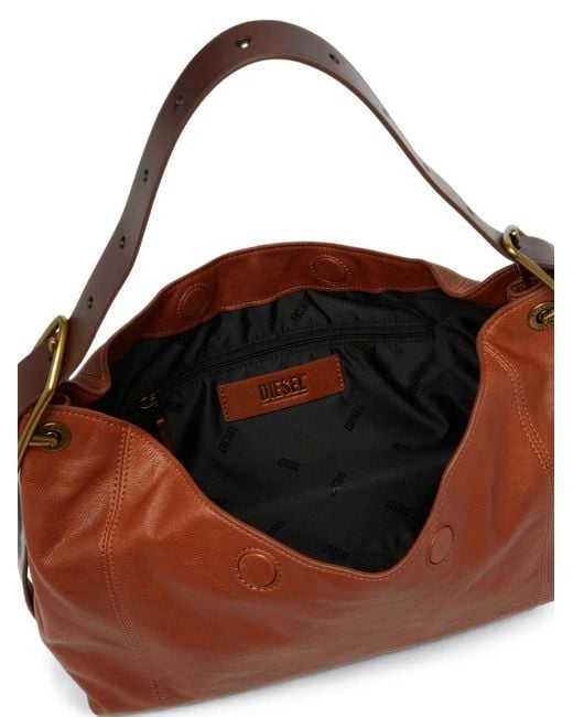 DIESEL Brown D-Line Shoulder Bag