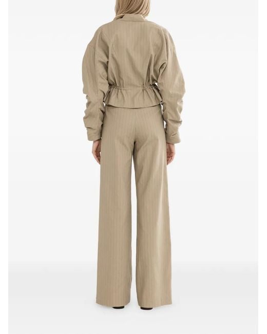 Nissa Natural Striped Cotton Jacket