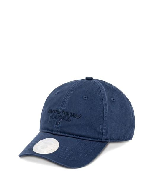 Aape By A Bathing Ape Blue Logo-Embroidered Baseball Cap for men