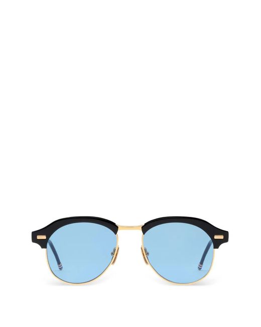 Thom Browne Blue Browline-Frame Tinted Sunglasses