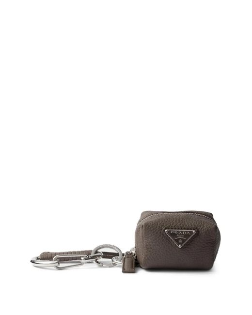 メンズ Prada レザーバッグチャーム White