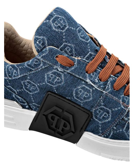 Philipp Plein Blue Monogam Sneakers