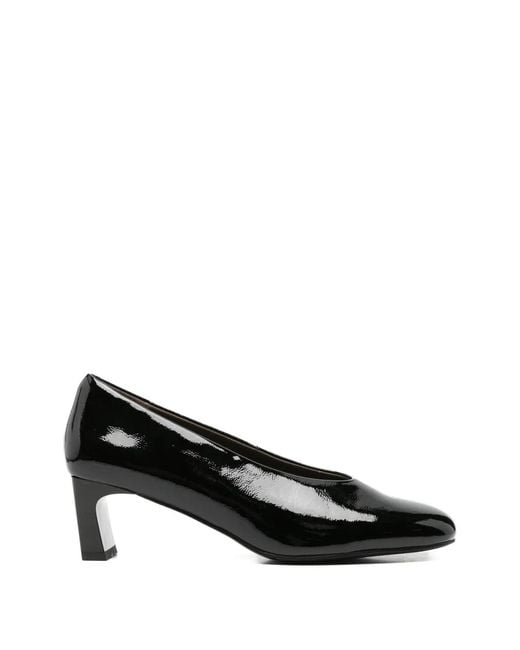 Linda Baumann Black Escarpins Vernis À Bout Carré