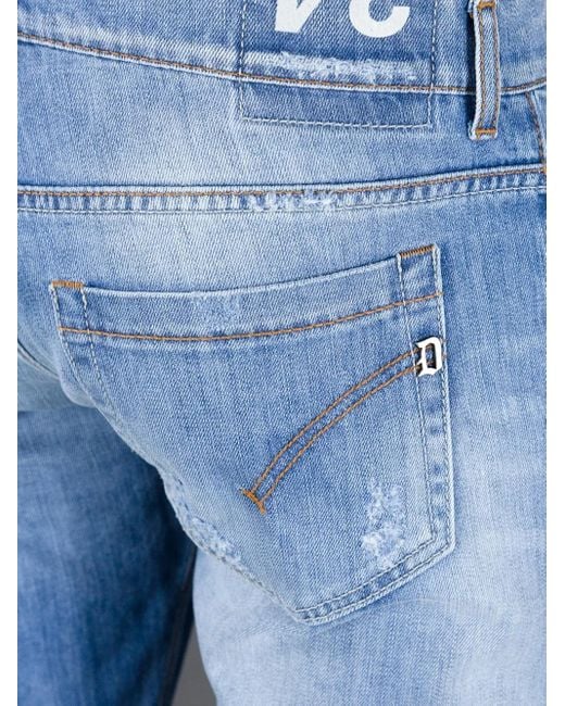 Dondup Blue Stone Washed Jeans for men