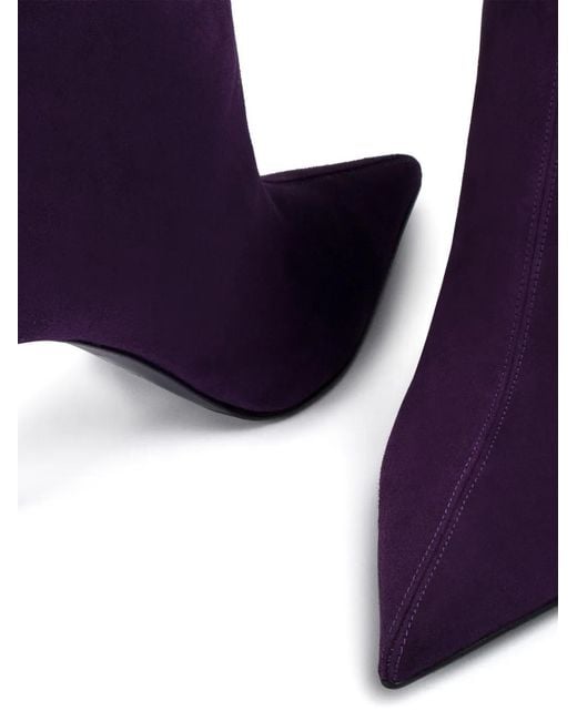Le Silla Purple Mid-Calf Stiletto Boots